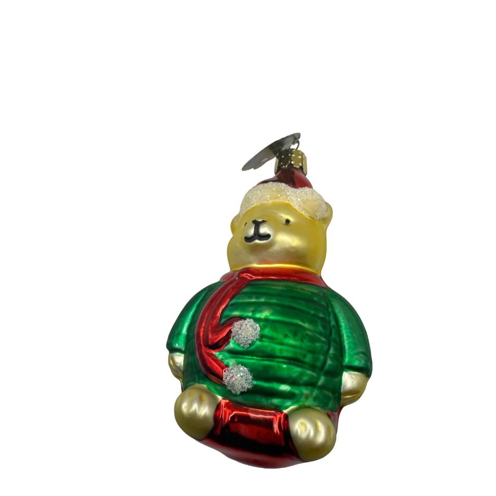 Christborn Bear Blown Glass Christmas Ornaments Germany